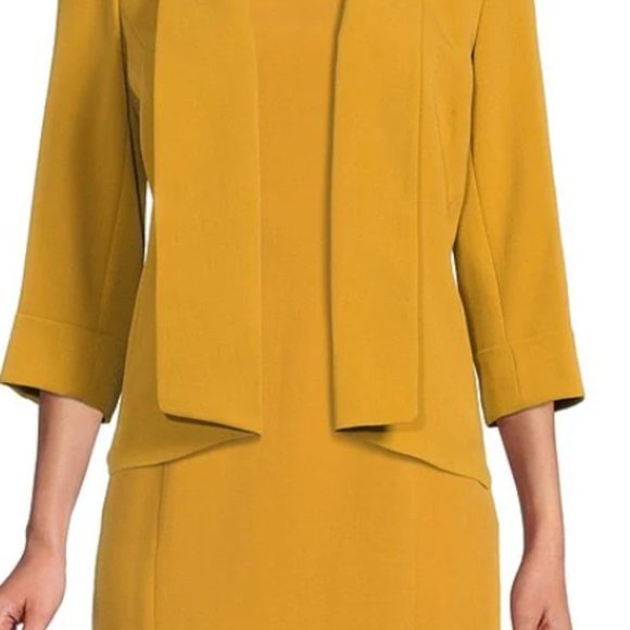 Kasper women's Blazer stretch Crepe Fold over Collar 3/4 Sleeve Jacket - Picture 1 of 9